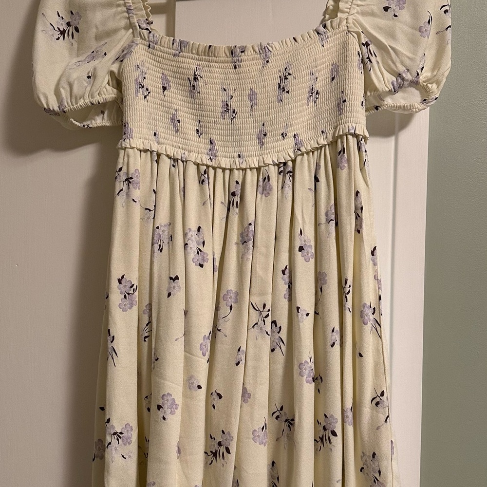 Sundeh Cream Floral Dress